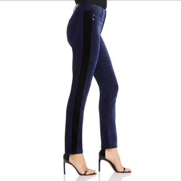 NWT! Anthropologie $215 AG Adriano Goldschmied The Mari Tuxedo Stripe Pants 25 - Picture 6 of 12